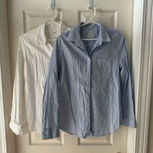 2 Gap Fitted Boyfriend Shirts